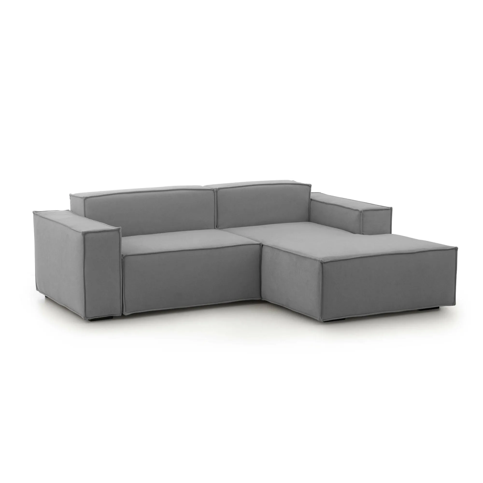 Divano fisso con penisola Amuleto, Cm 220x170h70,<Dmora Online
