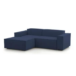 Divano fisso con penisola Alhoa, Cm 220x170h70,<Dmora New