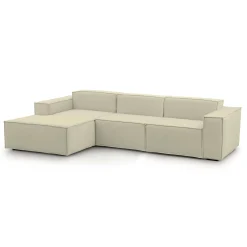 Divano fisso con penisola Alganibra, Cm 300x170h70,<Dmora Clearance