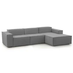 Divano fisso con penisola Ananas, Cm 300x170h70,<Dmora Shop