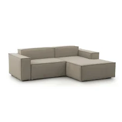 Divano fisso con penisola Ameli, Cm 240x170h70,<Dmora Sale