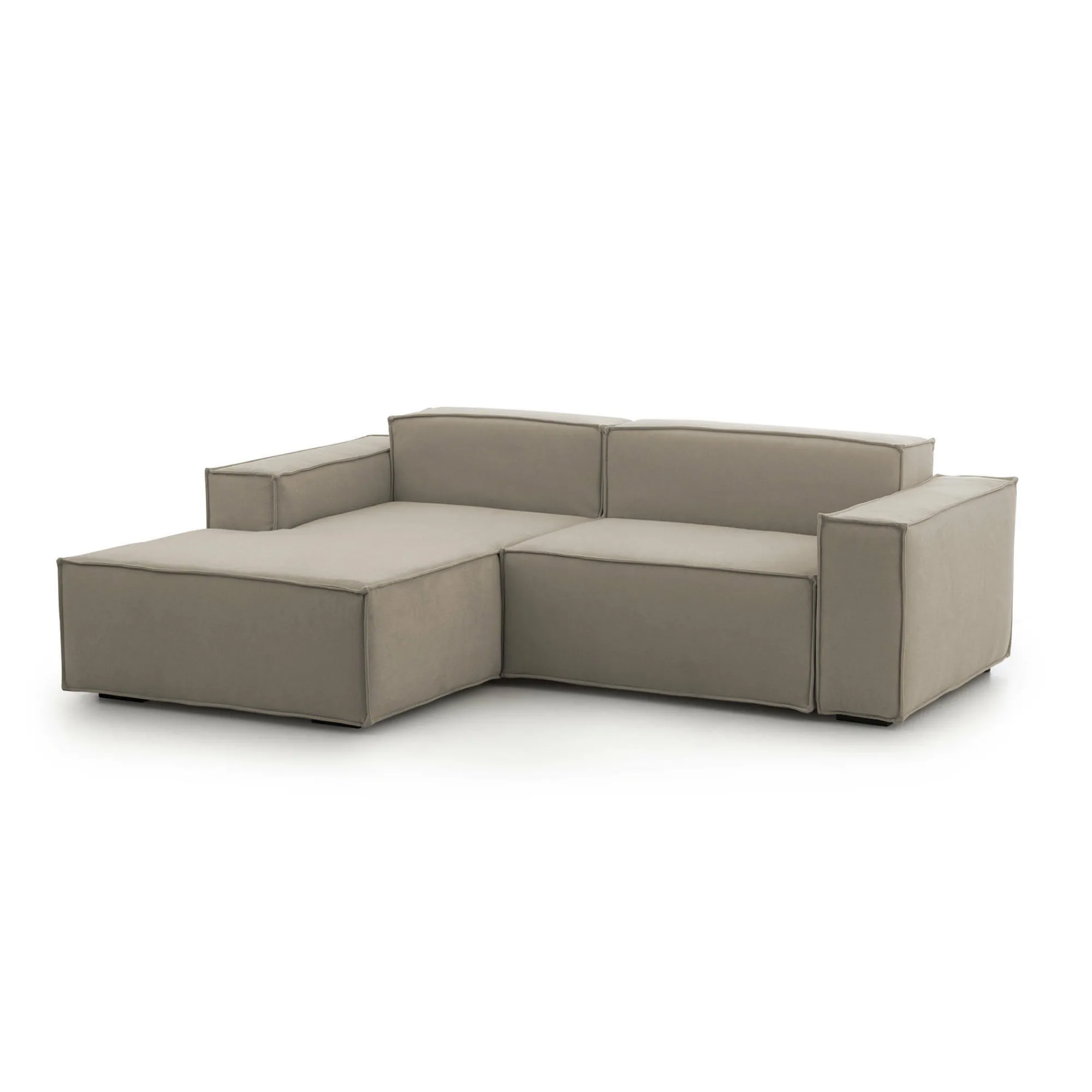 Divano fisso con penisola Assurte, Cm 240x170h70,<Dmora New