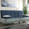 Divano letto 3 posti Aborigeni, 190x87h97 cm, Grigio e Blu<Dmora Outlet