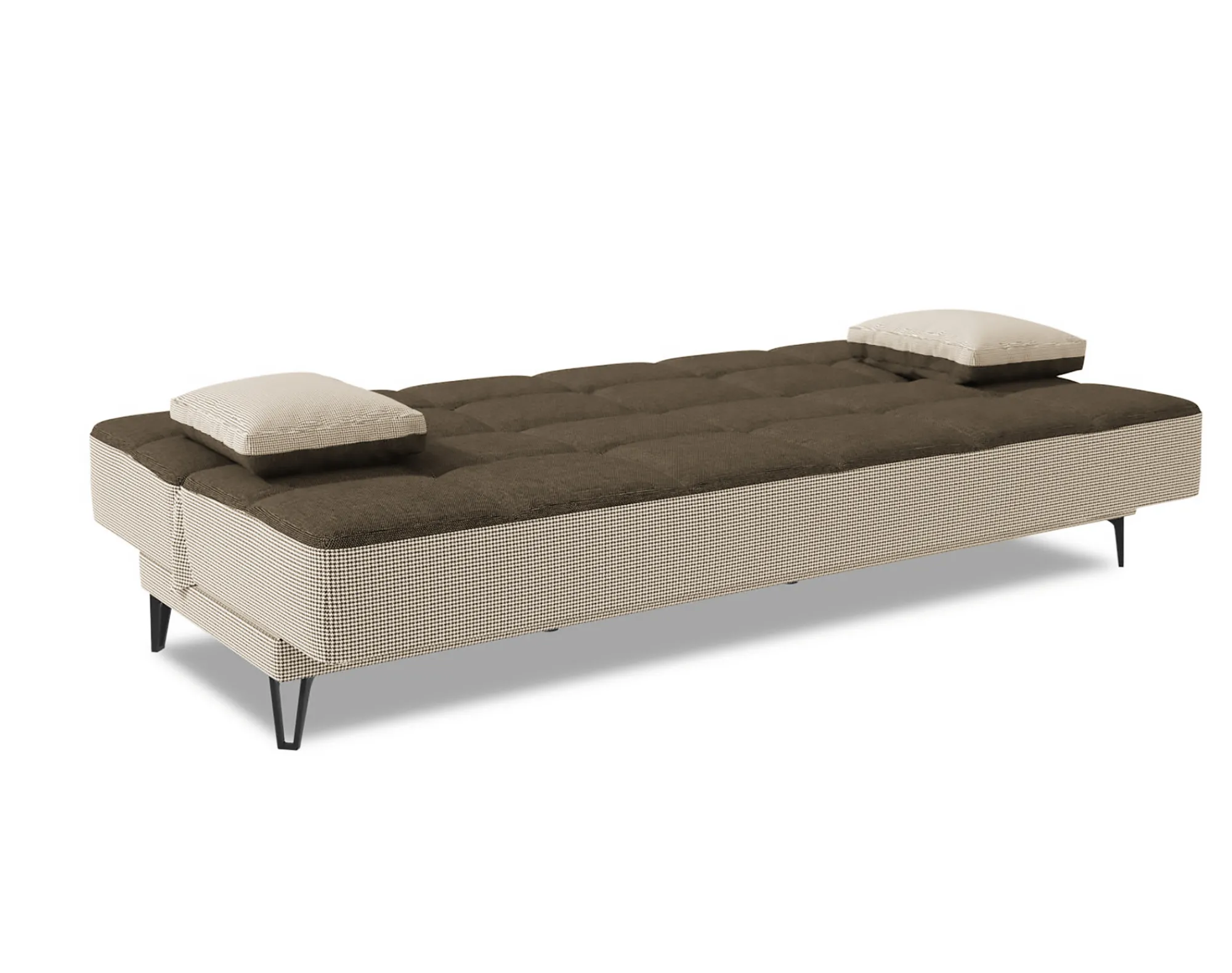 Divano letto 3 posti Aborigeni, 190x87h97 cm, Grigio E Marrone<Dmora Fashion