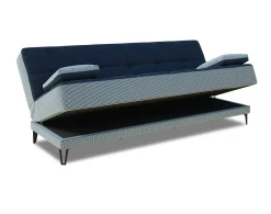 Divano letto 3 posti Aborigeni, 190x87h97 cm, Grigio e Blu<Dmora Outlet