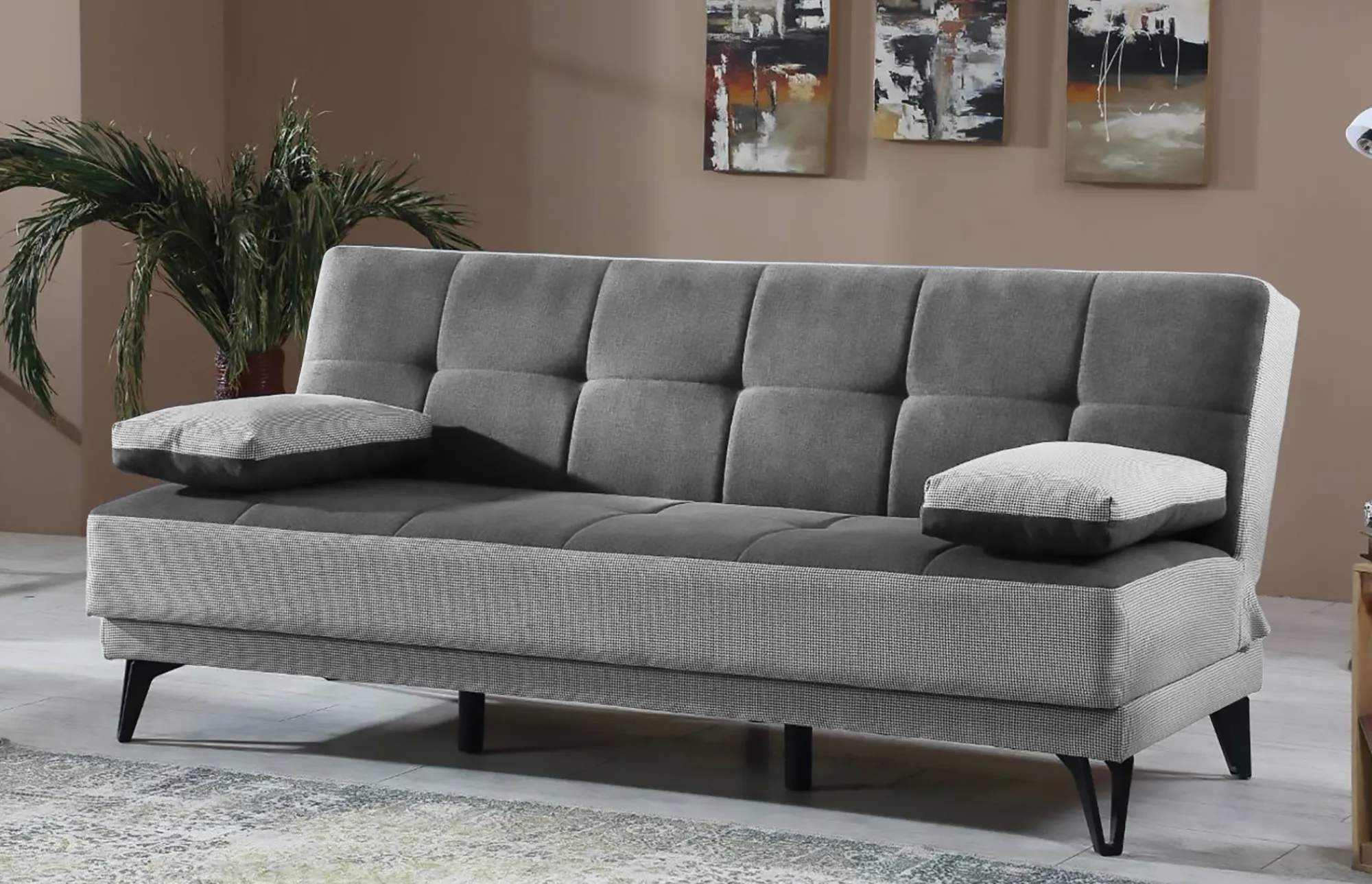 Divano letto 3 posti Aborigeni, 190x87h97 cm,<Dmora Best