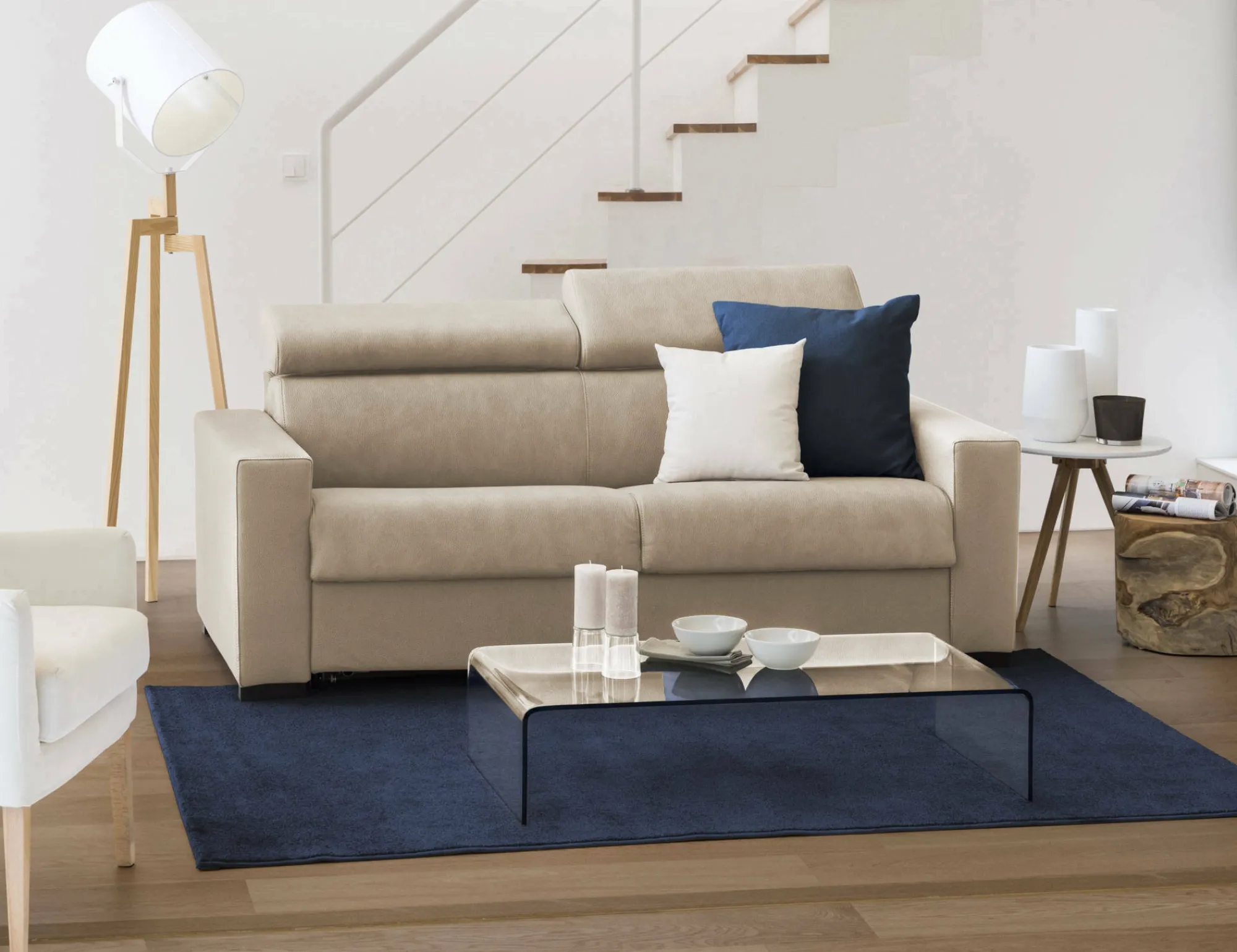 Divano letto 3 posti Action, Cm 220x95h85,<Dmora Outlet