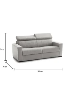 Divano letto 2 posti Aieie, Cm 180x95h85,<Dmora Store
