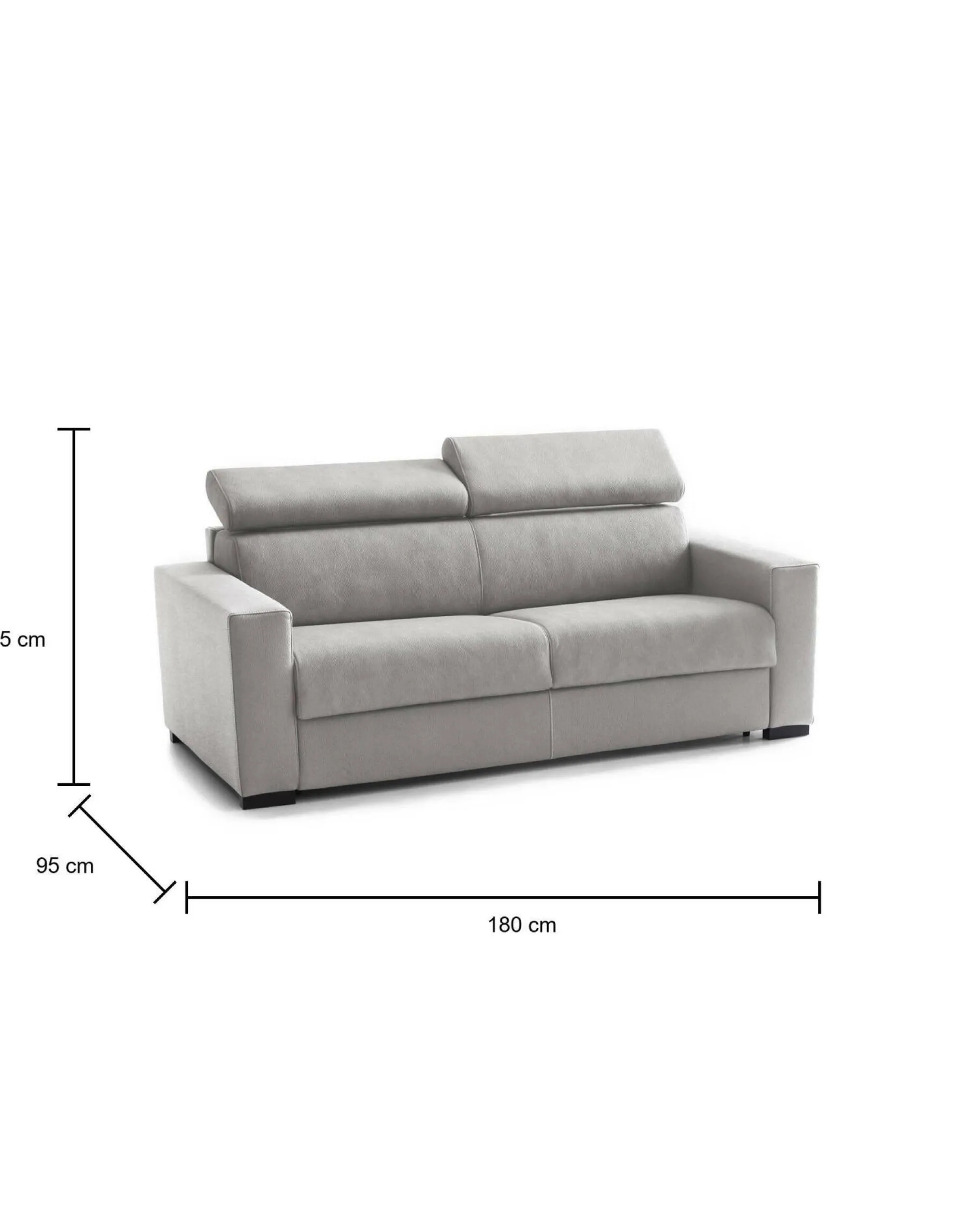 Divano letto 2 posti Aieie, Cm 180x95h85,<Dmora Store