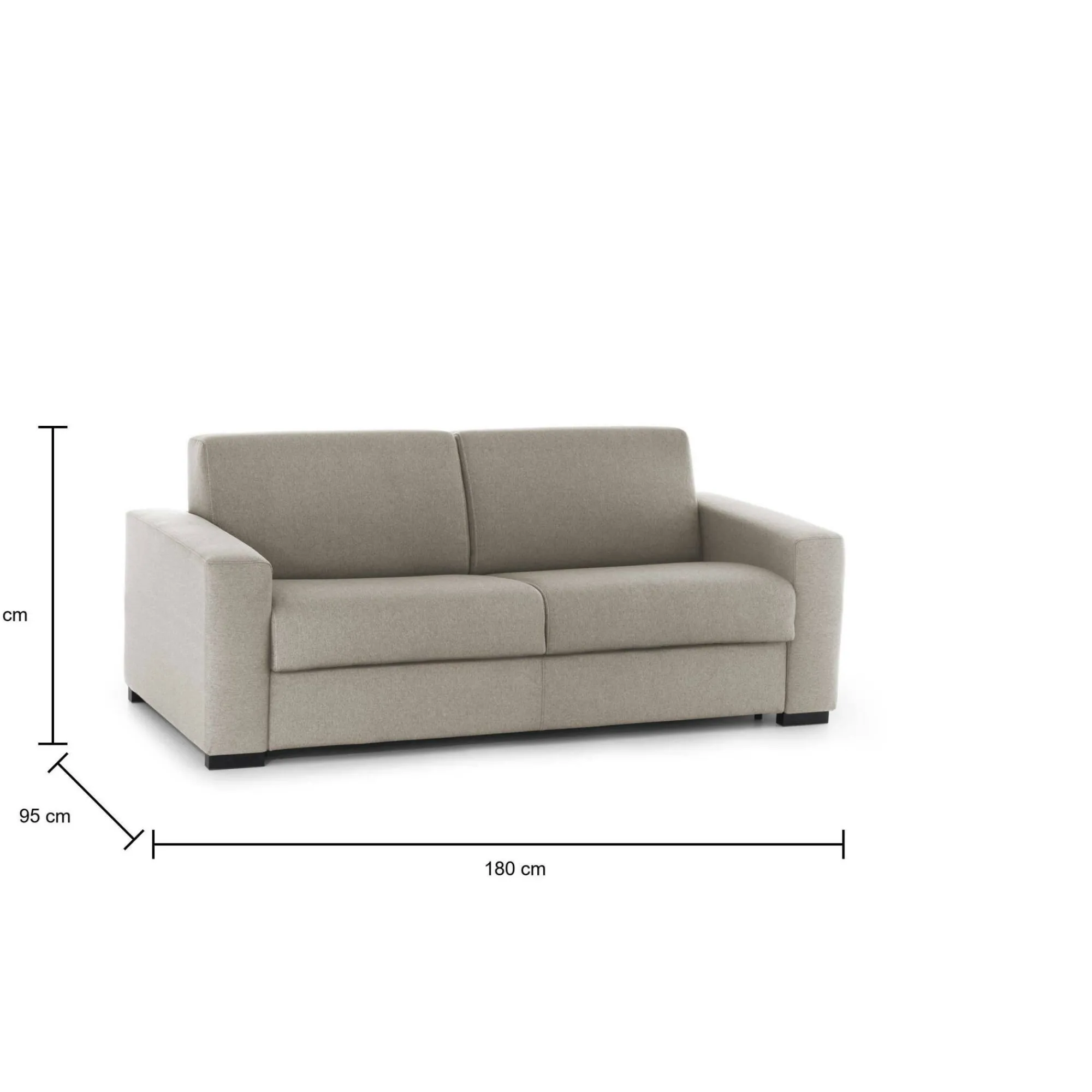 Divano letto 2 posti Akito, Cm 180x95h90,<Dmora Discount