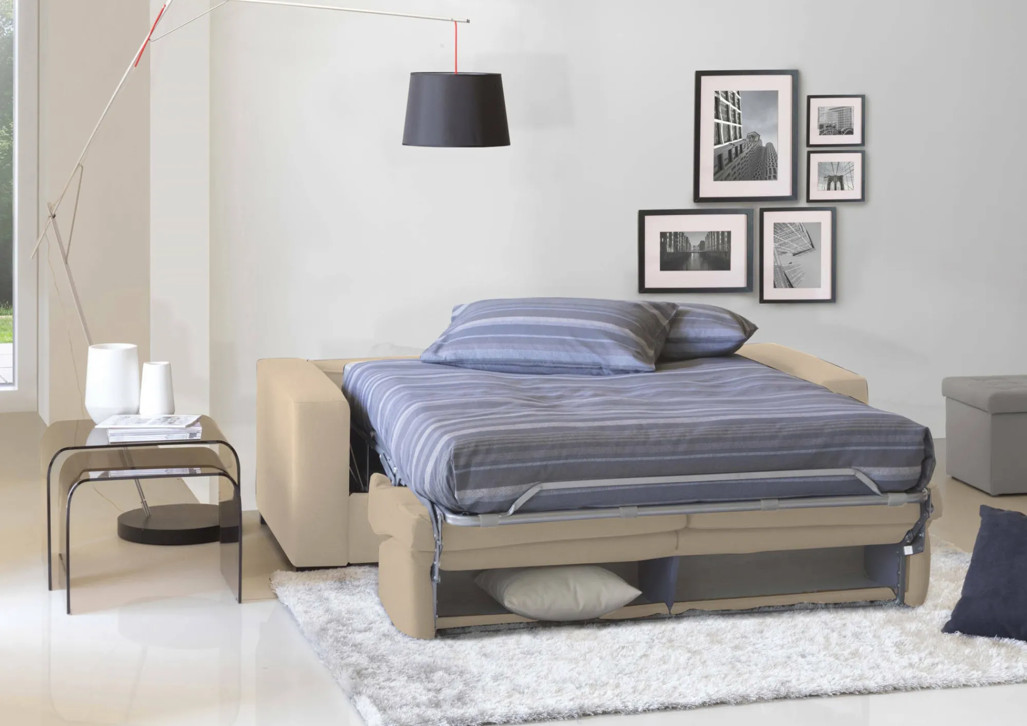 Divano letto 2 posti Akito, Cm 180x95h90,<Dmora Best