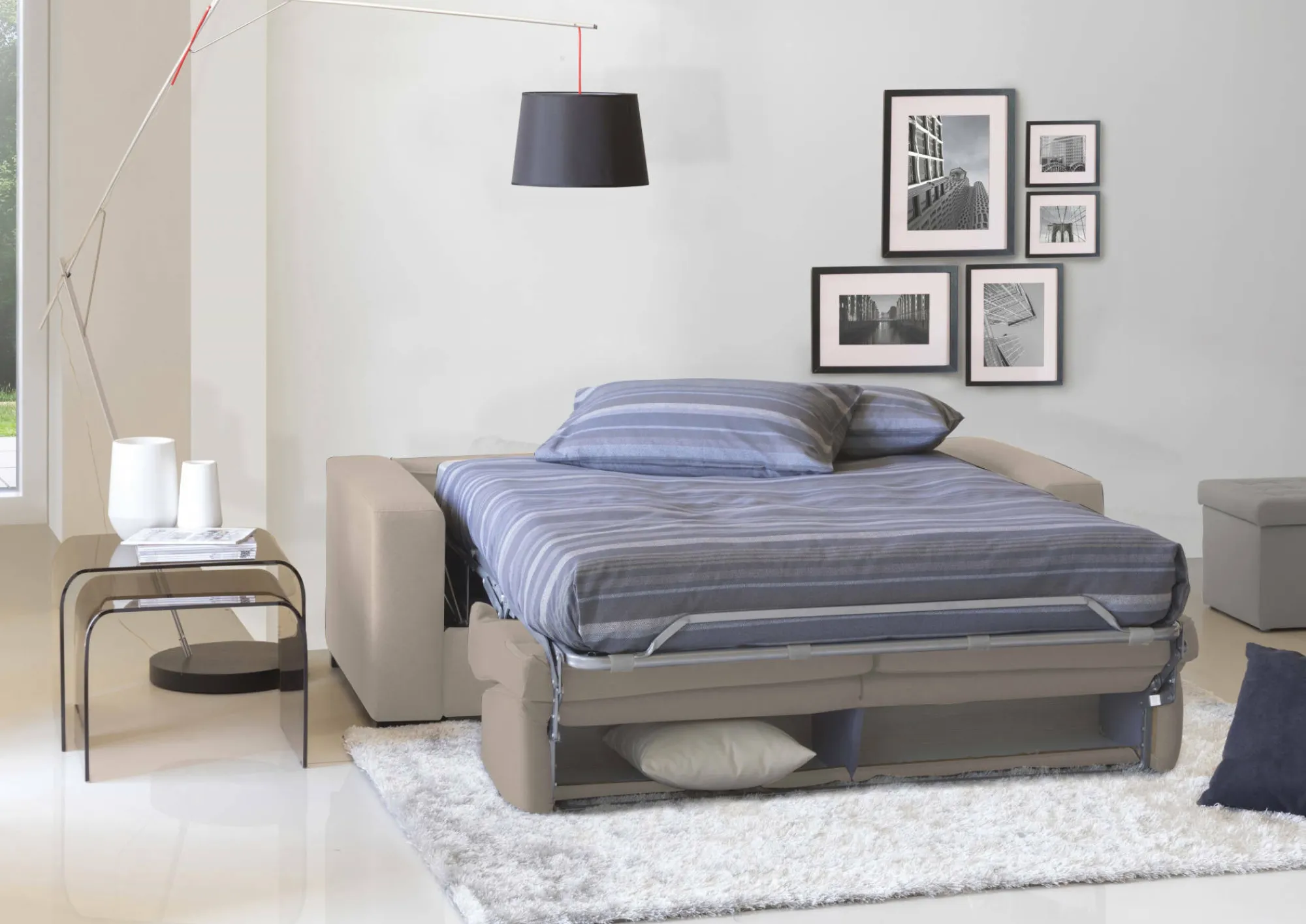 Divano letto 2 posti Akito, Cm 180x95h90,<Dmora Discount