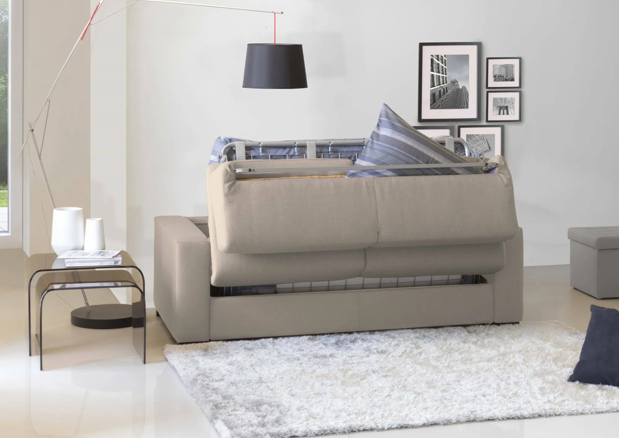 Divano letto 2 posti Akito, Cm 180x95h90,<Dmora Discount
