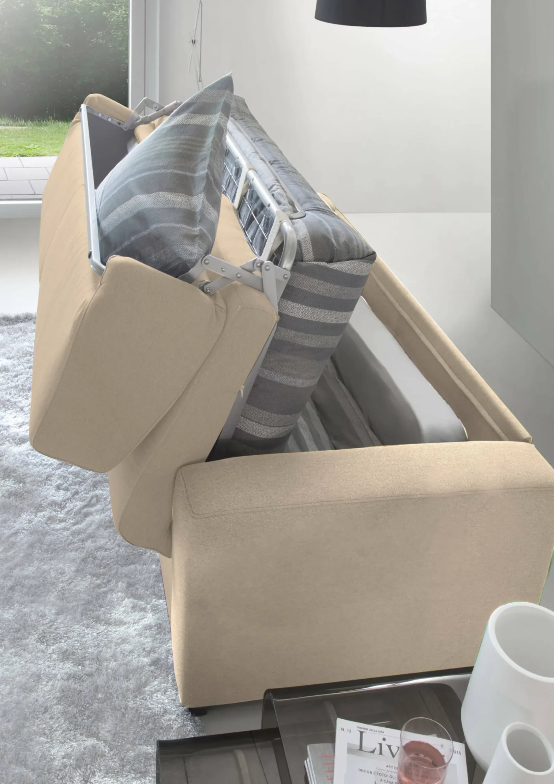 Divano letto 2 posti Akito, Cm 180x95h90,<Dmora Best