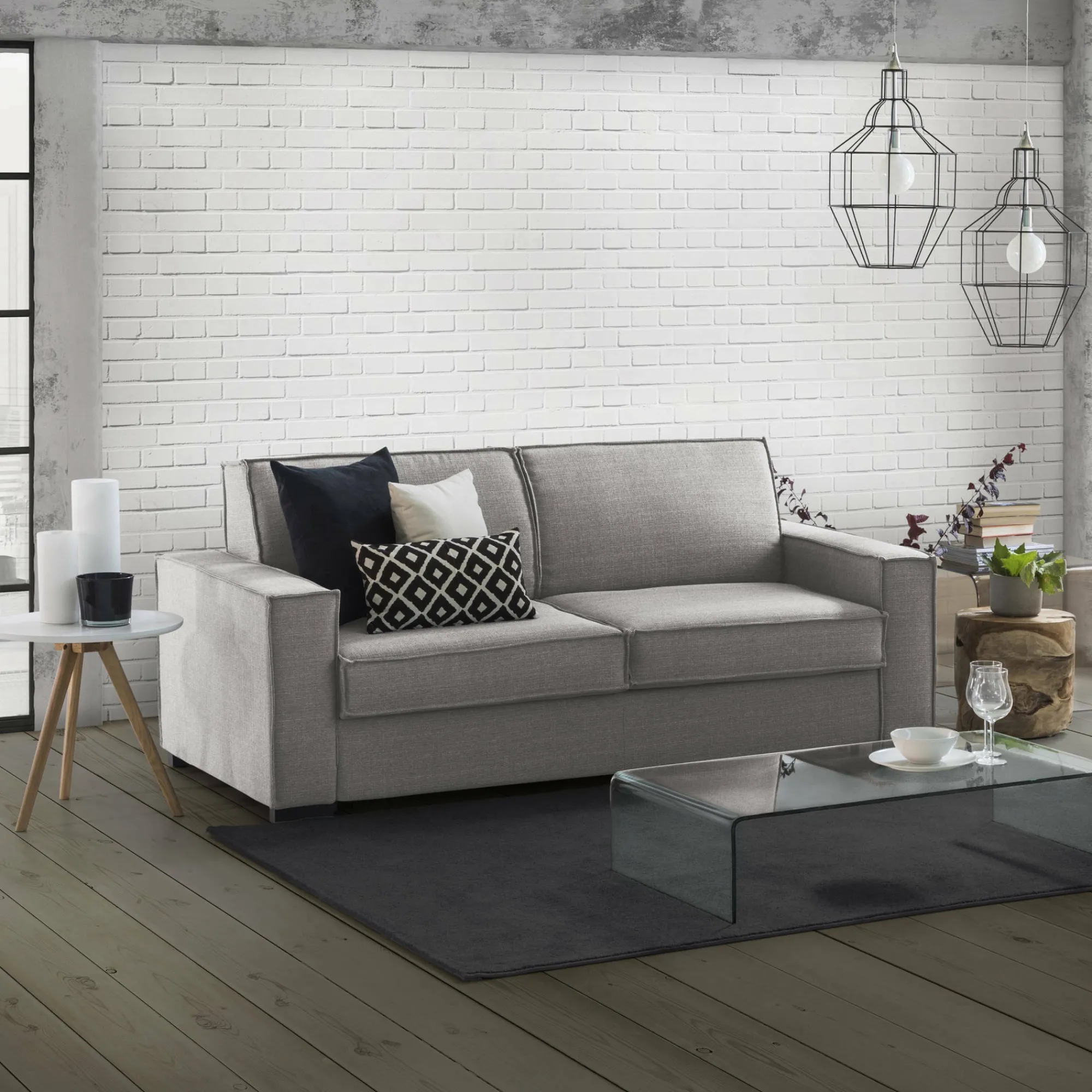 Divano letto 2 posti Alano, Cm 180x95h90,<Dmora Store