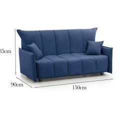 Divano letto 2 posti Alaric, Cm 150x90h85,<Dmora New