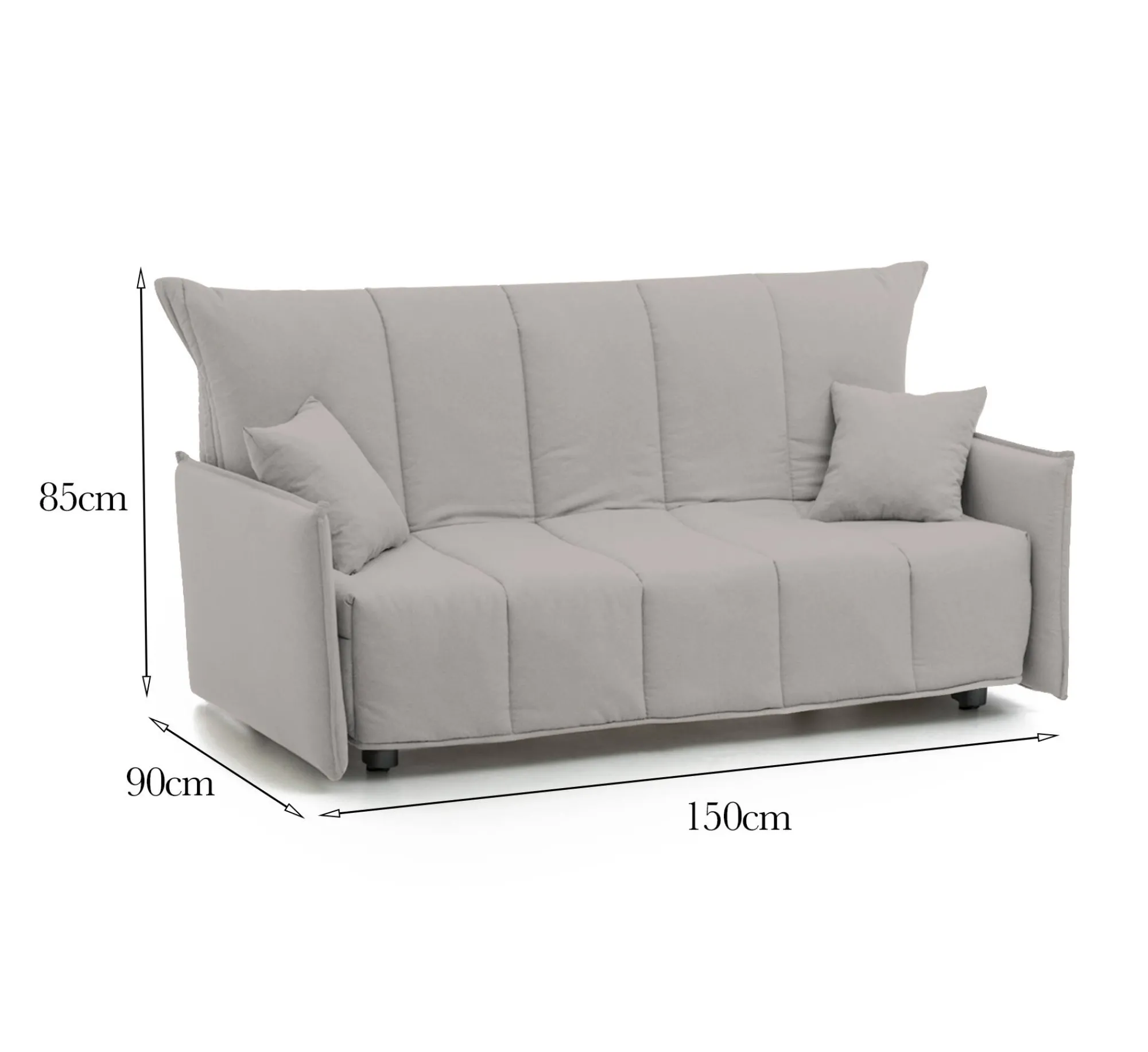 Divano letto 2 posti Alaric, Cm 150x90h85,<Dmora Outlet
