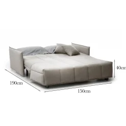 Divano letto 2 posti Alaric, Cm 150x90h85,<Dmora Outlet