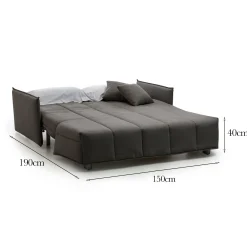 Divano letto 2 posti Alaric, Cm 150x90h85,<Dmora Discount