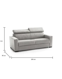 Divano letto 3 posti Algo, Cm 200x95h85,<Dmora Best Sale