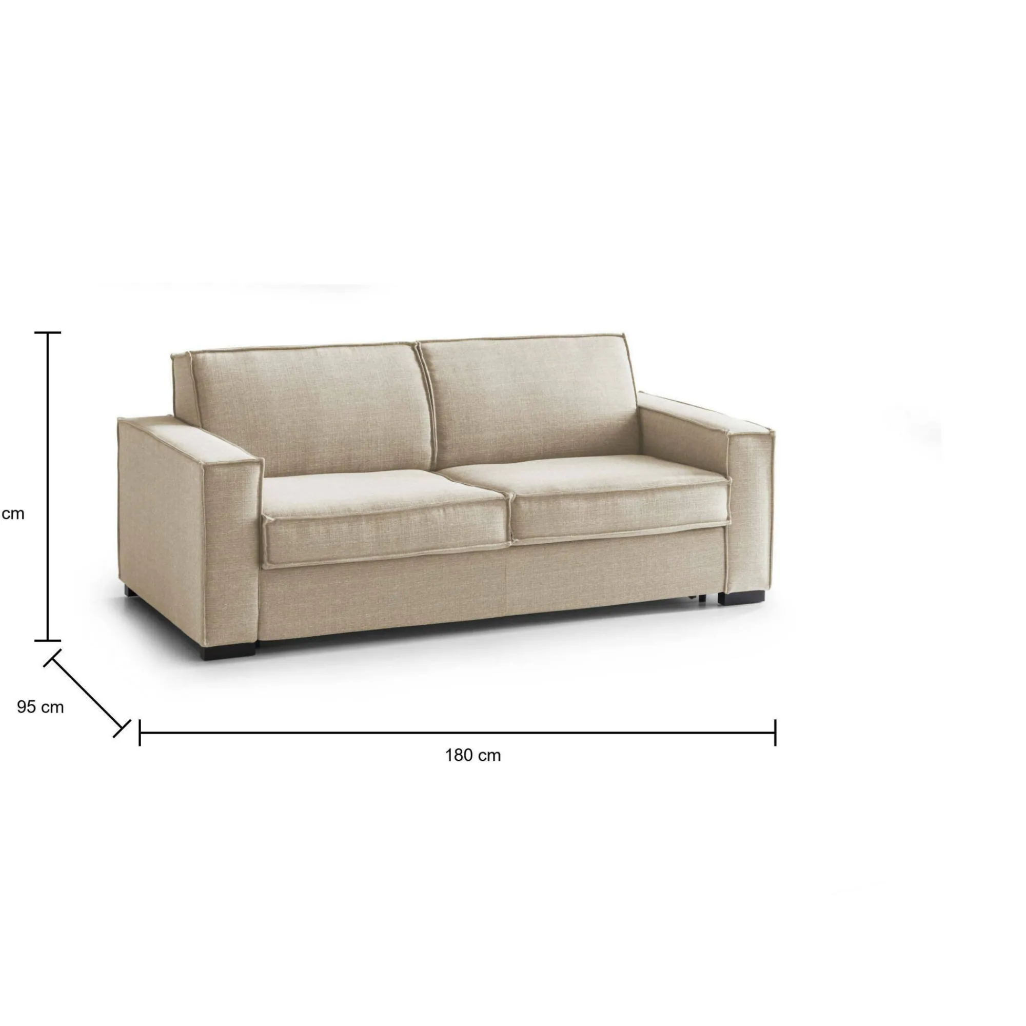 Divano letto 2 posti Alisa, Cm 200x100h95,<Dmora Best Sale