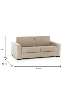 Divano letto 2 posti Andymion, Cm 200x95h90,<Dmora Store