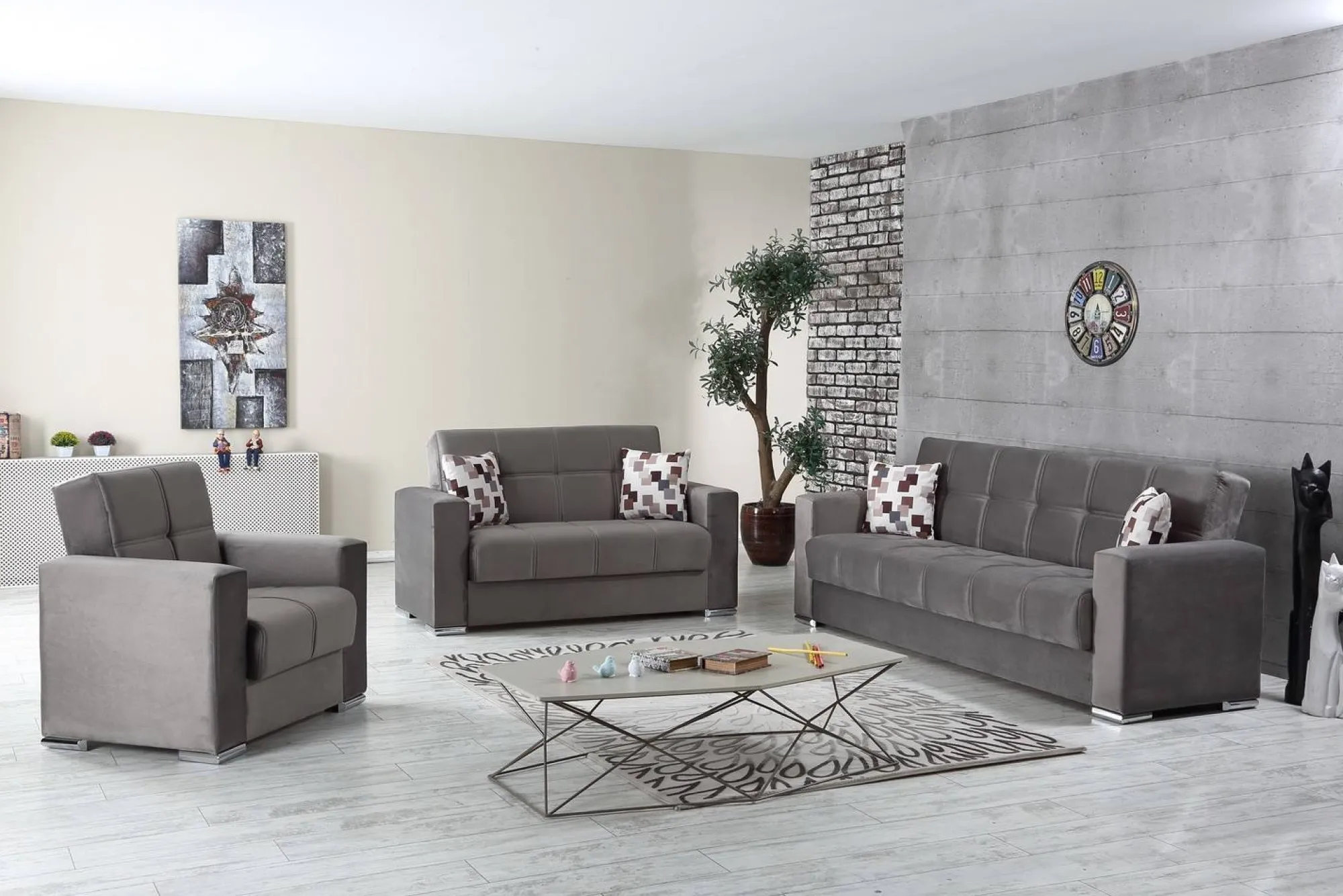 Divano letto 2 posti Anikide, 160x85h91 cm,<Dmora Fashion