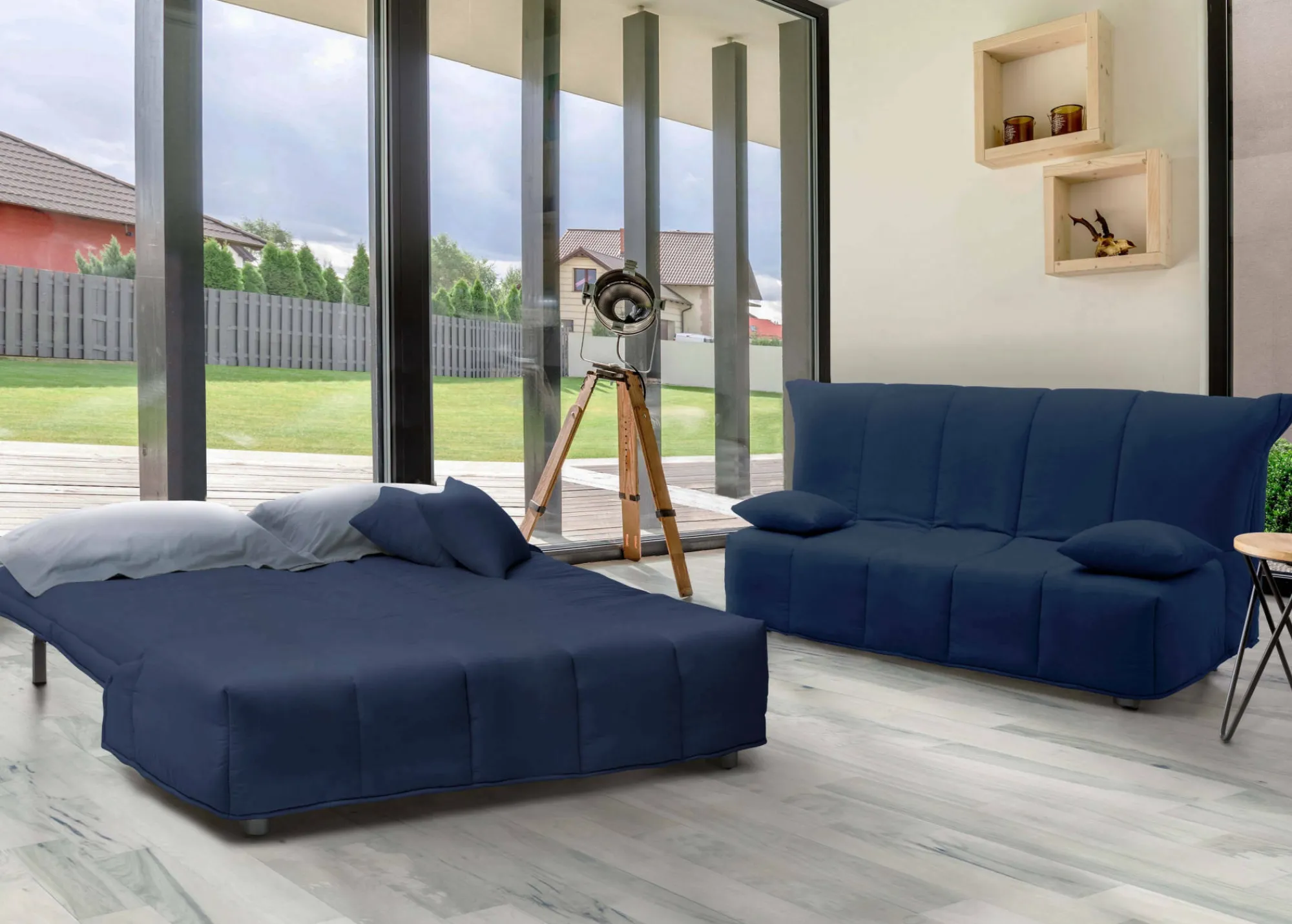 Divano letto 3 posti Antal, Cm 165x90h85,<Dmora Flash Sale
