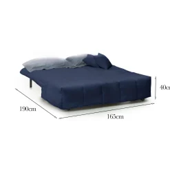 Divano letto 3 posti Antal, Cm 165x90h85,<Dmora Flash Sale