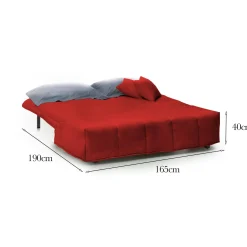 Divano letto 3 posti Antal, Cm 165x90h85,<Dmora Fashion