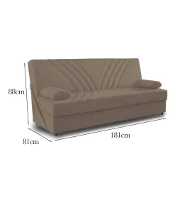 Divano letto 3 posti Apicella, 181x81h88 cm,<Dmora Shop