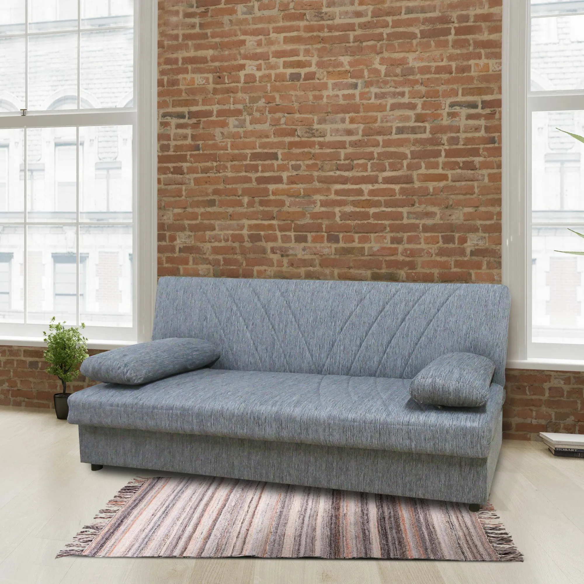 Divano letto 3 posti Apicella, 181x81h88 cm,<Dmora Best