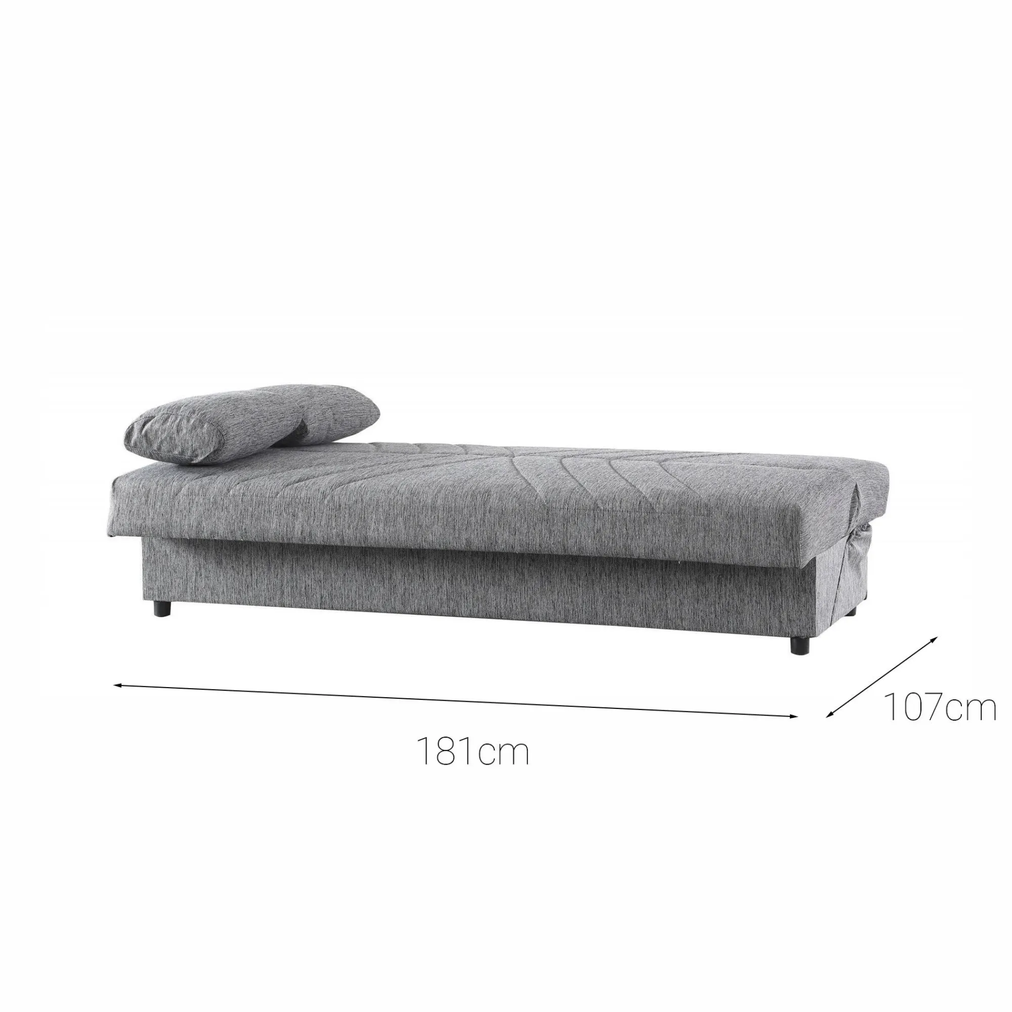 Divano letto 3 posti Apicella, 181x81h88 cm,<Dmora Best