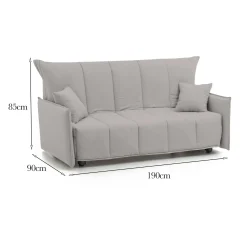Divano letto 3 posti Ardis, Cm 190x90h85,<Dmora Best