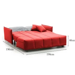 Divano letto 3 posti Ardis, Cm 190x90h85,<Dmora Fashion