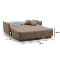Divano letto 3 posti Ardis, Cm 190x90h85,<Dmora Flash Sale
