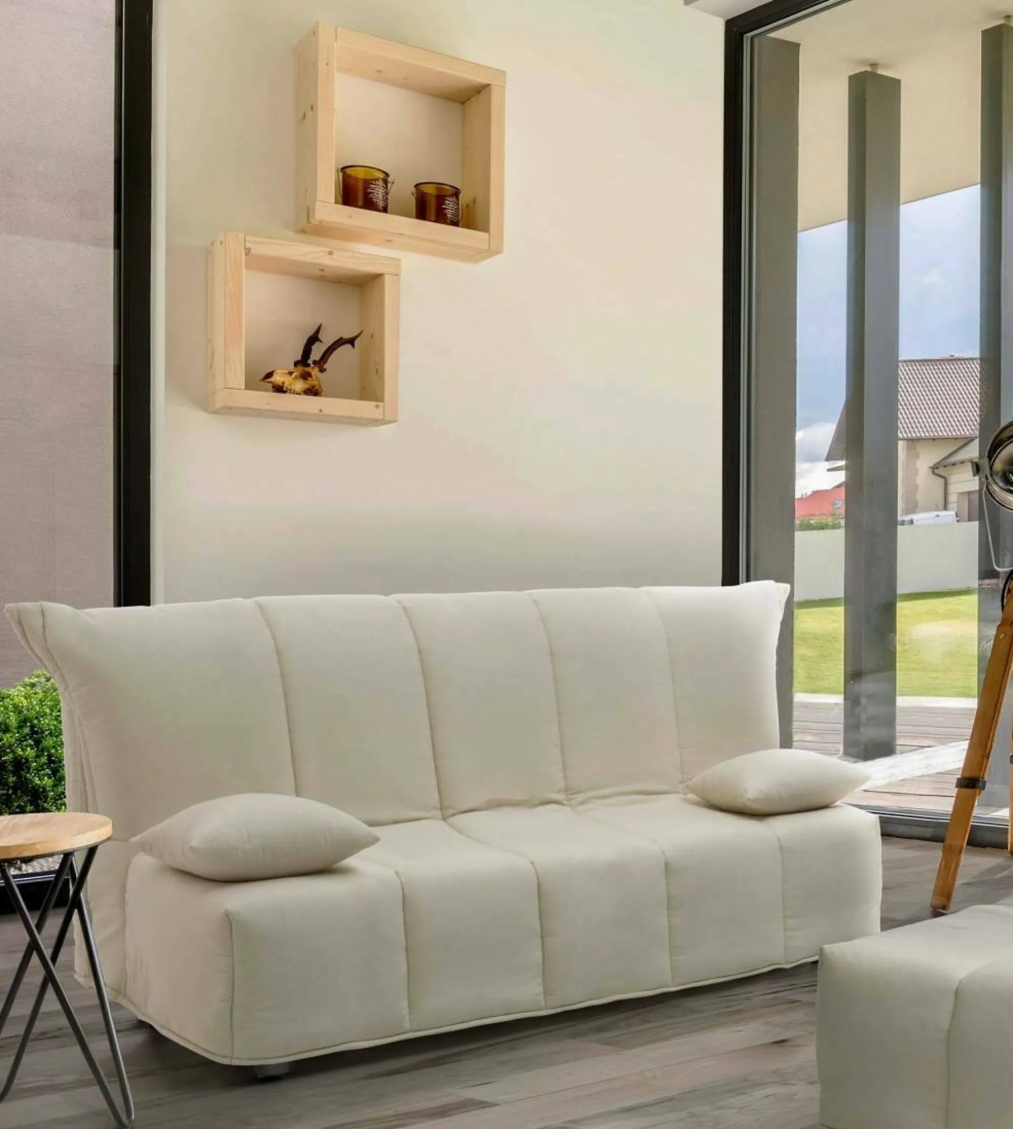 Divano letto 2 posti Ariska, Cm 125x90h85,<Dmora Fashion