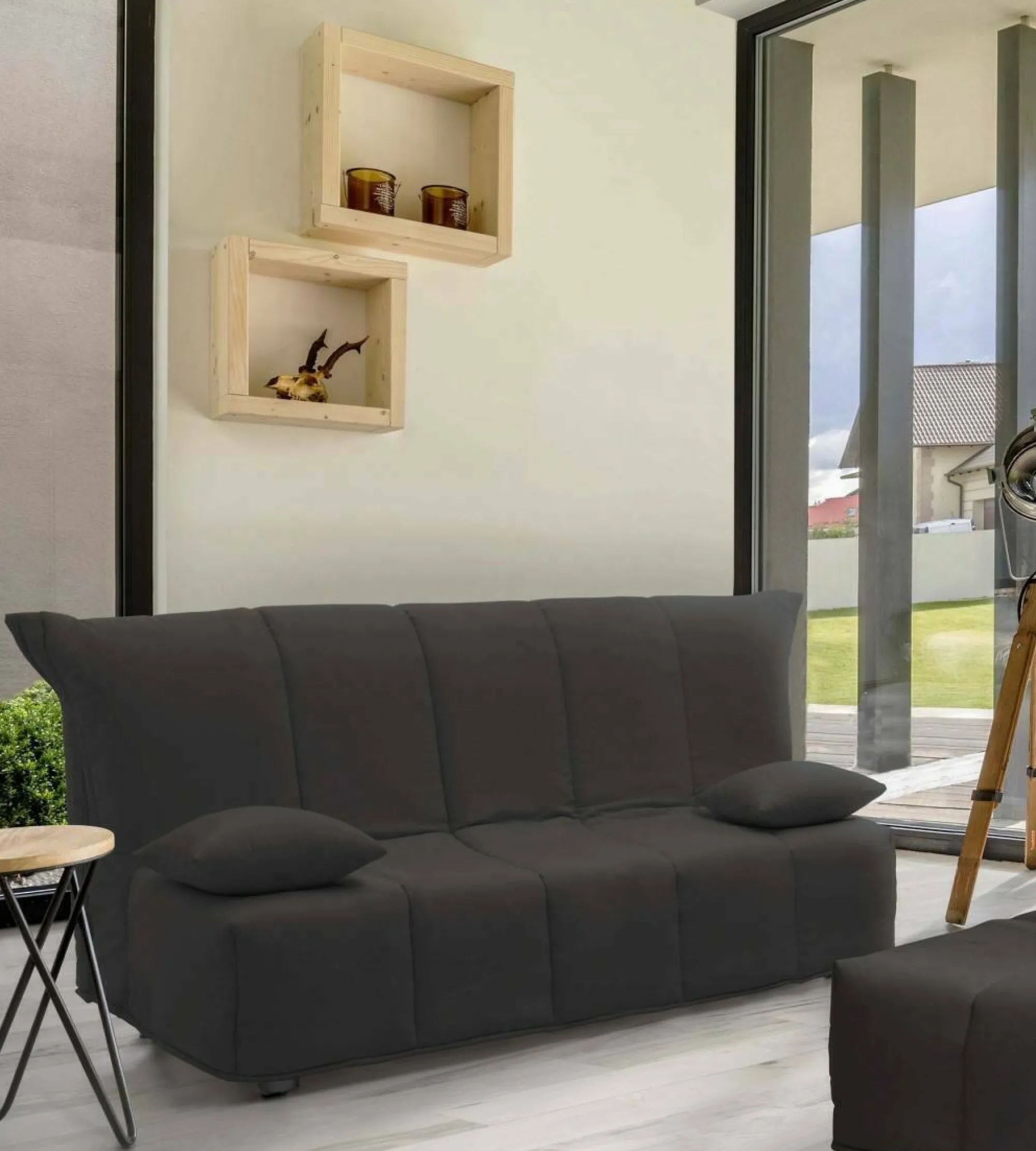 Divano letto 2 posti Ariska, Cm 125x90h85,<Dmora Cheap