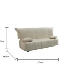 Divano letto 2 posti Ariska, Cm 125x90h85,<Dmora Fashion