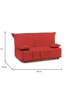 Divano letto 2 posti Ariska, Cm 125x90h85,<Dmora Cheap