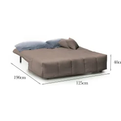 Divano letto 2 posti Ariska, Cm 125x90h85,<Dmora Best Sale