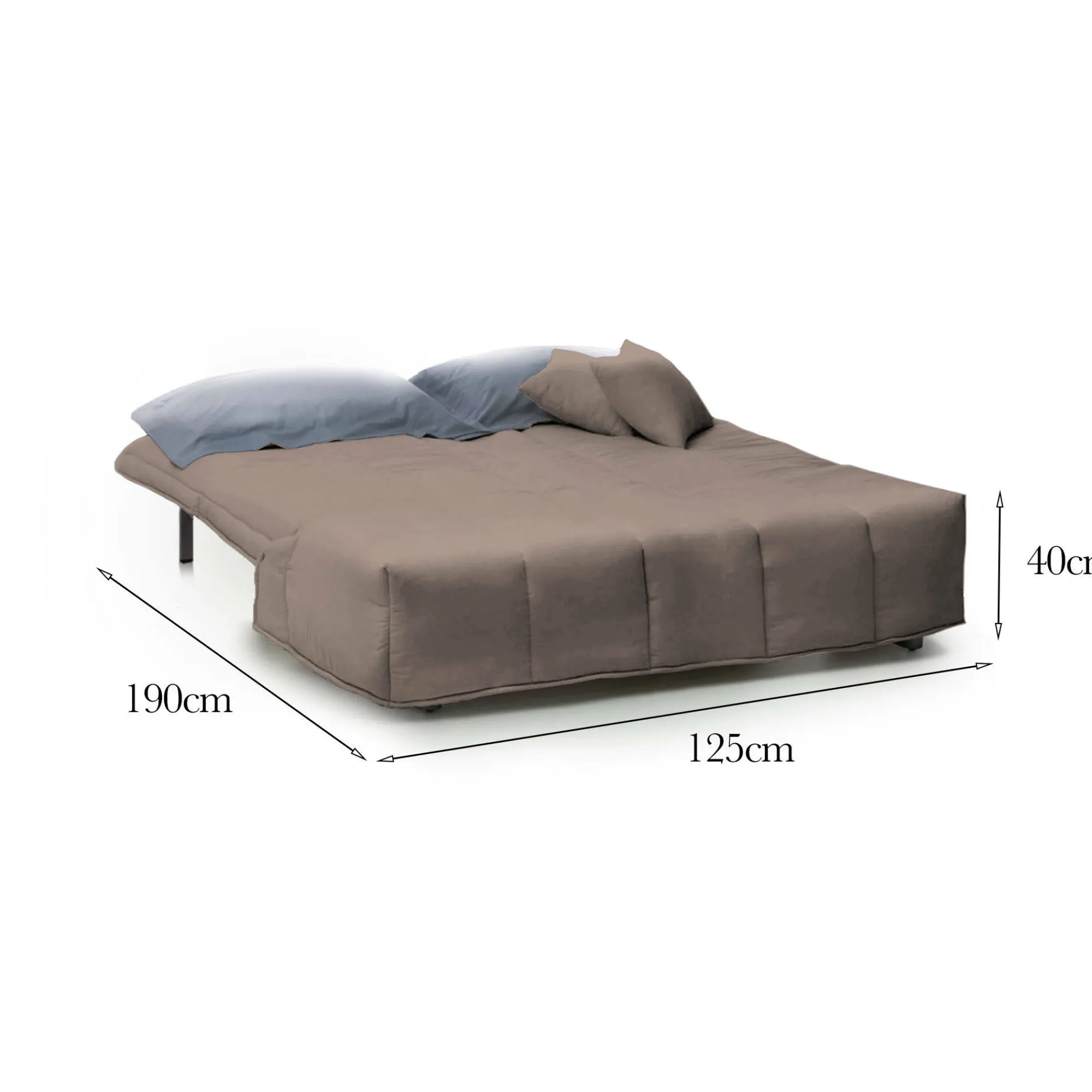 Divano letto 2 posti Ariska, Cm 125x90h85,<Dmora Best Sale