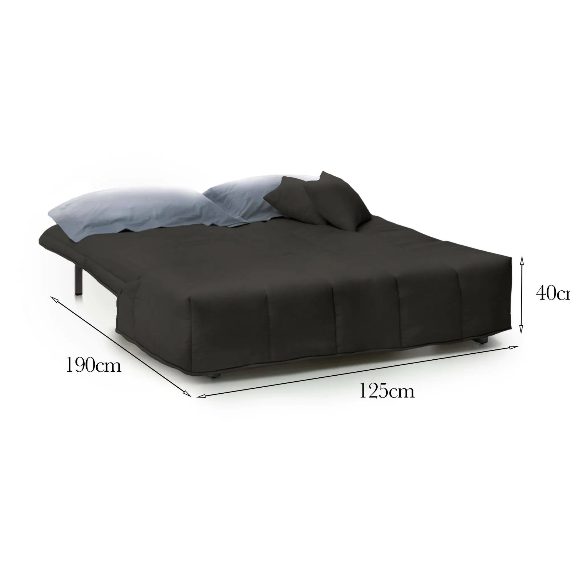 Divano letto 2 posti Ariska, Cm 125x90h85,<Dmora Cheap