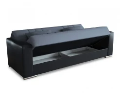 Divano letto 3 posti Arix, 230 x96h101 cm, Nero e Grigio<Dmora Online