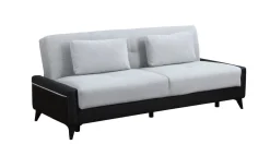 Divano letto 3 posti Belluno, 207x92h83 cm, Nero e Bianco<Dmora Discount