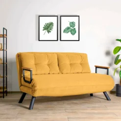 Divano letto 2 posti Calvin 133x78 h78 cm,<Dmora Outlet