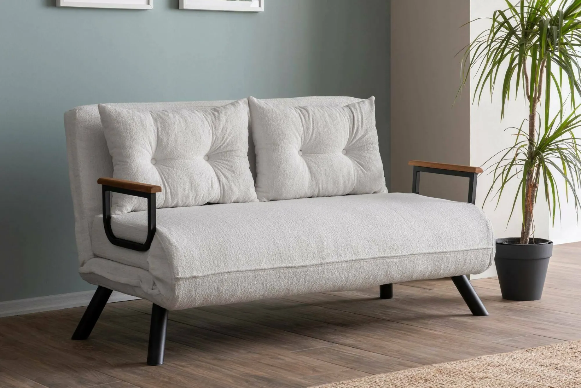 Divano letto 2 posti Calvin 133x78 h78 cm,<Dmora Outlet