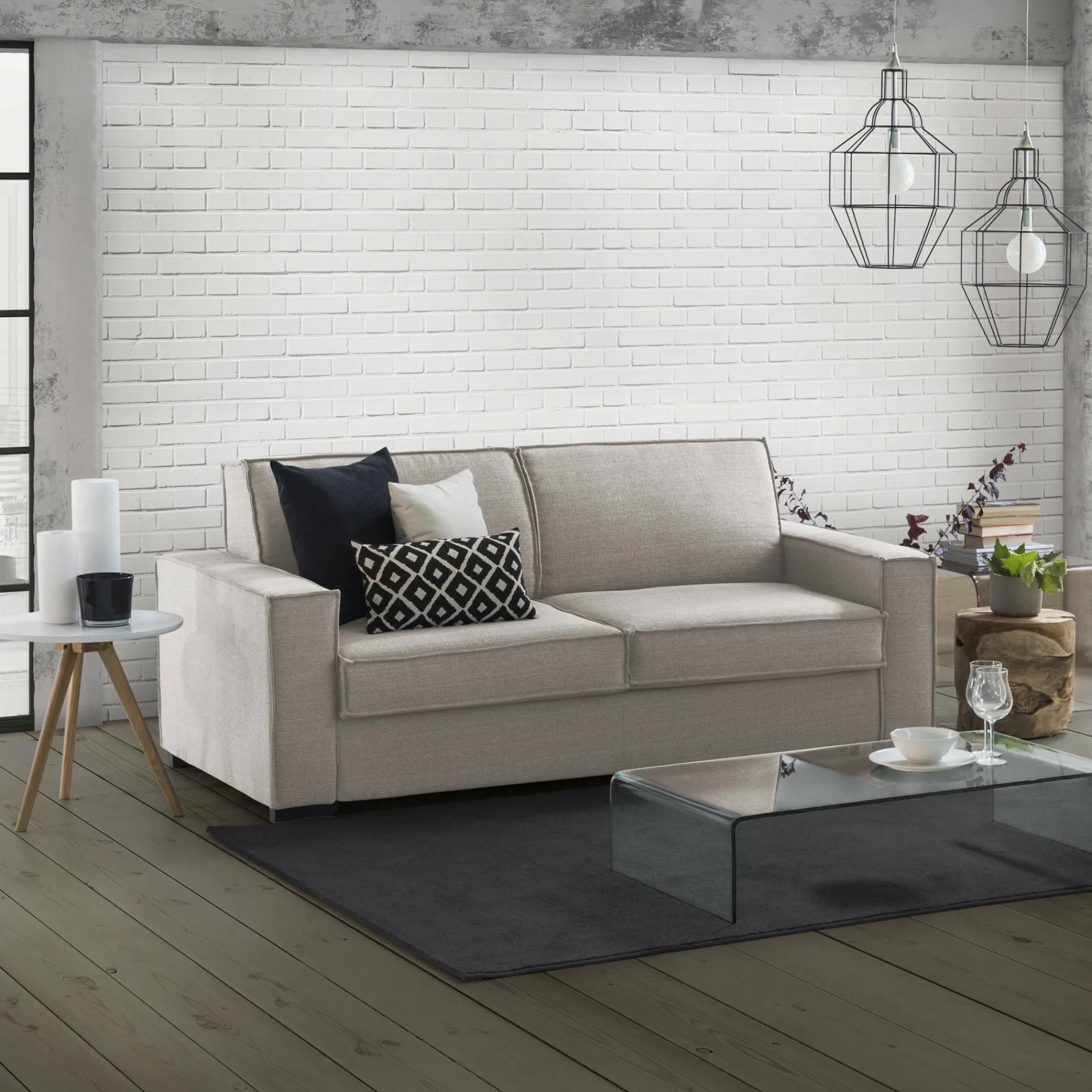 Divano letto 2 posti Daabbo, Cm 200x95h90,<Dmora Store
