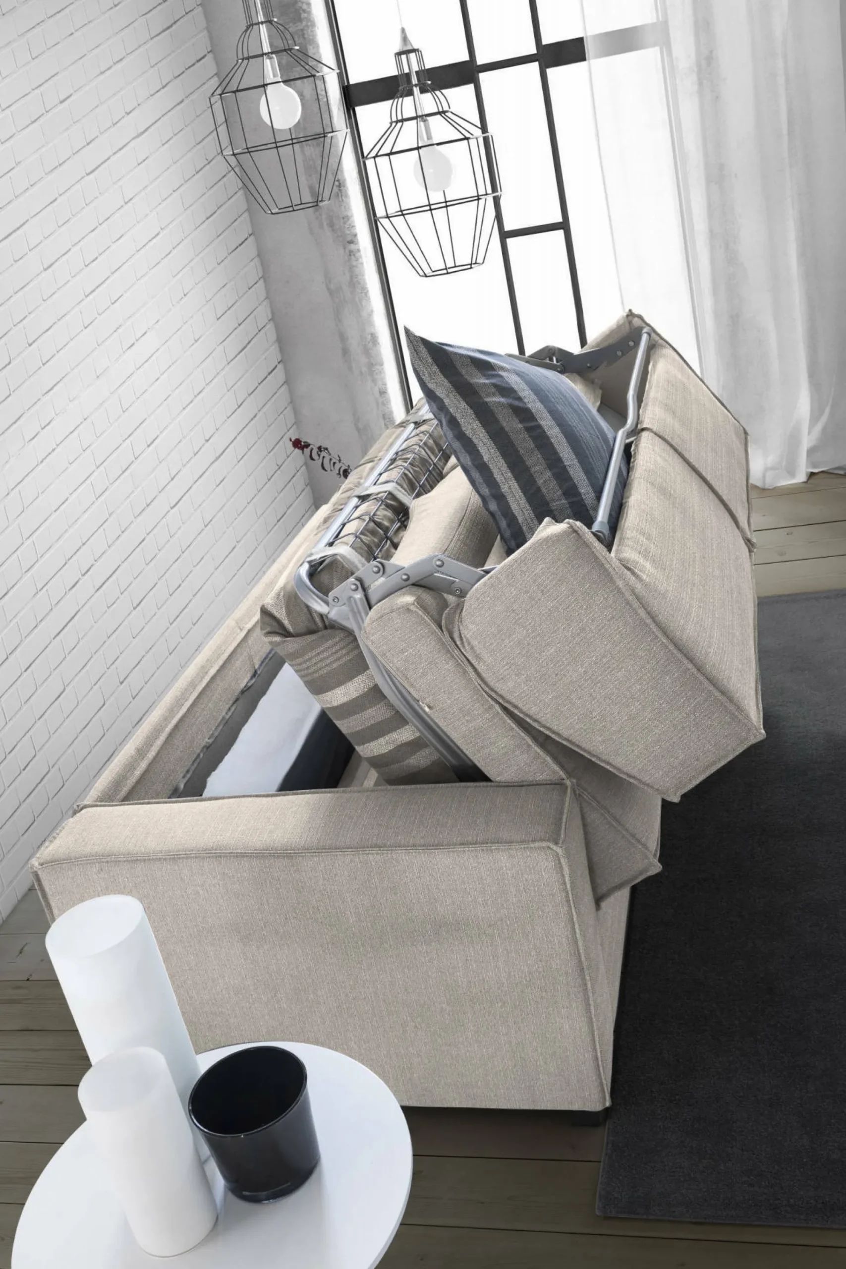 Divano letto 2 posti Daabbo, Cm 200x95h90,<Dmora Store