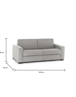 Divano letto 2 posti Dababo, Cm 160x95h90,<Dmora Outlet